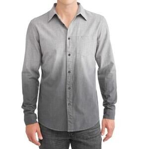 George Men's Slim Fit Dip Dye Button Up Shirt